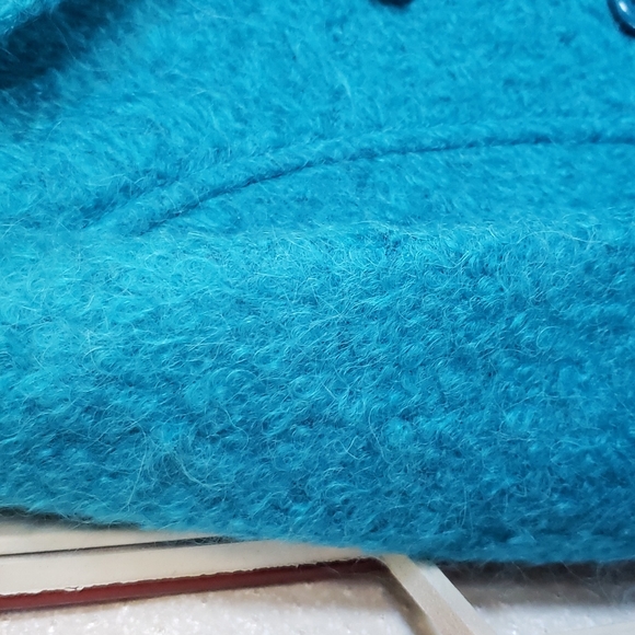 Gucci blue/green wool and alpaca blend double breast lined girls coat si… - Picture 4 of 12